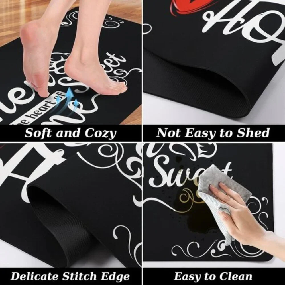 New 3Pcs Farmhouse Kitchen Rug Set, Non Slip Cushioned Waterproof Mats for Floor
